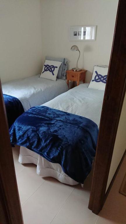 The twin-bed bedroom